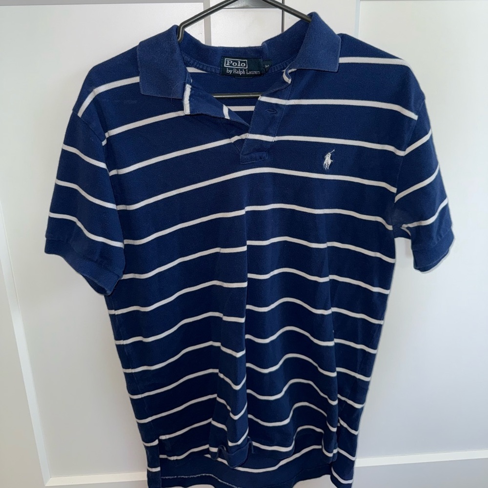 Polo by Ralph Lauren Men's Navy Striped Shirt